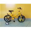 VIVI' BICI BICICLETTA UNISEX BAMBINA BAMBINO GIALLA CLOWN ROTELLE 14" MADE IN ITALY