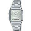 Casio Orologio da uomo Casio AQ-230A-7A Classic Ana-Digi Silver Stainless Steel nuovo