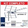 EDISION Kit Antenna Tv Digitale Terrestre Esterna con Amplificatore da Palo UHF DVB-T2 *
