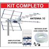 EDISION Kit Antenna Tv Digitale Terrestre Esterna con Amplificatore di Segnale Interno ^