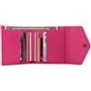 Otto Angelino Portafoglio a Bustina in Vera Pelle - Anti RFID - Unisex, Rosa