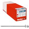Fischer Viti per Legno e Costruzioni PowerFast FPF II WTP 8,0x200, Filettatura Parziale, Testa Svasata Flangiata, Impronta Torx, Zincata Bianca, 50 Pz, 568166