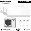 Panasonic Climatizzatore trial split ETHEREA R32 Panasonic 9000+9000+12000 btu A+++ WIFI N