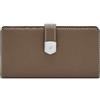 Fossil Lennox Portafoglio in pelle o poliestere per donna, 17.15 cm L x 1.91 cm W x 8.89 cm H, Marrone caffè