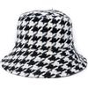 Emila Cappello da pescatore pied de poule donna uomo bucket cappellino invernale caldo