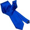 Emila Cravatta da uomo blu elettrico cucita a mano elegante cerimonia in seta