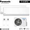 Panasonic Climatizzatore dual split ETHEREA R32 Panasonic 7000+12000 btu A+++ con WIFI Nan