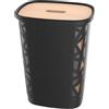 EDA - Baule per pellet Jura Montania XL con ruote 70 L - per 45 kg di pellets - nero, 010482 NO, 49,6 x 37,9 x 66,4 cm