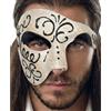 Luxury Mask Half Face Mask Masquerade Phantom Of The Opera nero Taglia unica