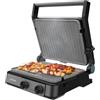 Cecotec Griglia Elettrica con Grill Rock'nGrill 2200 Dual. 2200W, Apertura 180º, Dual Temp, Rivestimento Antiaderente RockStone, Piastre Reversibili, Raccogli Grassi, Indicatore Luminoso, 29x23cm
