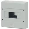 Vimar V50008 calotta da parete 8 moduli, senza portello, grigio | Calotta da parete 8 moduli DIN IP40 senza portello in plastica grigia RAL 7035