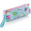 Miquelrius Agatha Ruiz de la Prada Miquelrius - Astuccio per scuola rotondo, chiusura lampo in plastica resistente, maniglia in metallo, astuccio da 205 x 60 x 75 mm, design, blu cielo, 205 x 60 x 75 mm,
