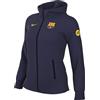 Nike FC Barcelona Tech Windrunner Nike Fußball-Hoodie mit Durchgehendem Reißverschluss für Damen Giacca con Cappuccio in Pile Donna
