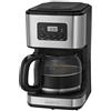 Clatronic KA 3642 macchina per caffè con filtro per 12 - 14 tazze, 1,5 L, Acciaio Inossidabile, Timer, inox nero