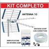 EDISION Kit Antenna Tv Digitale Terrestre Esterna con Amplificatore di Segnale Interno *