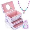 Carillon Portagioie per Ragazze, Carillon Con 2 Cassetti, Regalo Di Compleanno p