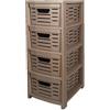 BELLI E FORTI Cassettiera Multiuso in Plastica Uniko 4 Cassetti Tortora 36,5 × 28,5 × 67,5 cm