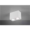 Mondoluce Faretto orientabile rettangolare plafoniera design moderno bianco a 2 luci tr604