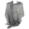 Emila Stola argento elegante coprispalle argentato cerimonia plisse sciarpa foulard