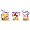 Vervaco Kit Punto Croce Contato SET DI 3 FIORI ESTIVI Sacchetti Bomboniere Da Ricamare Punto Croce ca. 8 x 12 cm Set Fai Da Te Creativo Adulti Ricamo Casa Decorazioni Per Lavoretti Creativi