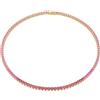 Swarovski Collana Swarovski Tennis Matrix Rosa 5751762 necklace Cristalli Donna Dorata