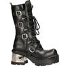 New Rock Newrock 373-S33 da Donna Nero 100% Stivali IN Pelle Goth Punk Emo Rock Biker