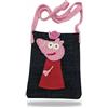 Tracolla donna ragazza jeans rosa pig ricamo uncinetto per cellulare e varie K91