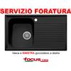 Focus Casa Pacchetto lavello Provenza nero 1 vasca cm 86x50 e miscelatore Siracusa cromato