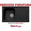 Focus Casa Pacchetto lavello Provenza nero 1 vasca cm 86x50 e miscelatore Siracusa cromato