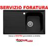 Focus Casa Pacchetto lavello Provenza nero 1 vasca cm 86x50 e miscelatore Siracusa cromato