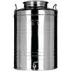 CONTENITORE BIDONE FUSTO PER OLIO IN ACCIAIO INOX 20, 30, 50 LITRI + RUBINETTO