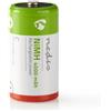 Nedis, Set di 2 batterie ricaricabili NiMH-C 1,2V DC 4000mAh HR14 precaricate,