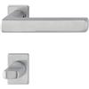 Hoppe Dallas - Maniglia per WC, su mini rosetta, spessore porta 40-45, in acciaio INOX opaco