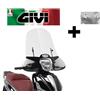 GIVI PARABREZZA COMPLETO DI KIT MONTAGGIO PIAGGIO Beverly 125ie-300ie 2010 2011 GIVI