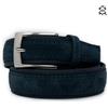 Emila Cintura Camoscio Blu Cinta Uomo Scamosciata e tela per pantaloni jeans casual