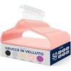 SereneLife Grucce Appendiabiti Antiscivolo in Velluto, 50 Stampelle Armadio, Set di Grucce Resistenti con Gancio Ruotabile a 360 Gradi, Appendiabiti per Felpe, Abbigliamento Bambino