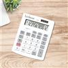 Lexibook - Calcolatrice da Tavolo a 12 cifre con Schermo LCD - 8 funzioni - Tasti Grandi - Solare e a batterie - Bianco/Grigio - C129LXB