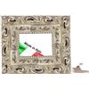 - Fatto a mano - Cornice in legno Argento traforata da 10 cm per quadri,dipinti,poster cm. 60x60