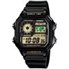 Casio Orologio digitale Casio AE-1200WH-1B World Time - batteria 10 anni, cinturino...