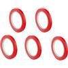 syrom 5 ROTOLI NASTRO SIGILLATRICE 9 mm x 66 m ROSSO PER DISPENSER SIGILLA DA TAVOLO