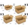 DPdantepellacani KIT 20 SCATOLE 4 FORMATI : 5 60x40x40 5 50x30x30 5 40x30x30 5 40x30x10