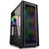 Sharkoon Case RGB Wave Desktop Nero con Illuminazione Multi e Pannello in Vetro