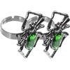 2 Pcs Anello Di Apertura Anelli Ragno Donna Punk Accessorio Cosplay