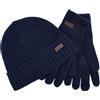 barbour Set Cappello e Guanti Uomo Navy
