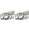 joeji's Kitchen Portabicchieri per mobile Organizer per mobili cucina - argento - sottopensile in vetro o portabicchieri Ripiano sottopiano per mobile in filo di ferro con ganci portabicchieri caffè