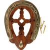 HKM Ferro di cavallo in legno e ottone Porta briglie Ottone One Size