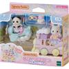 Sylvanian Families Parco Divertimenti Ride Set Treno e Aereo Coniglio Panda F...