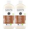 Sante Naturkosmetik - Gel doccia biologico al cocco e vaniglia, profumo tropicale, deterge delicatamente e a fondo, vegano, estratti biologici, 500 ml (Confezione da 2)