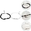 2 pezzi coppia di bracciale decorativo decorativo catena di regalo (bianco nero)