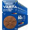 VARTA 60 batterie per apparecchi acustici PR41 VARTA 312 pile protesi impianto uditivo